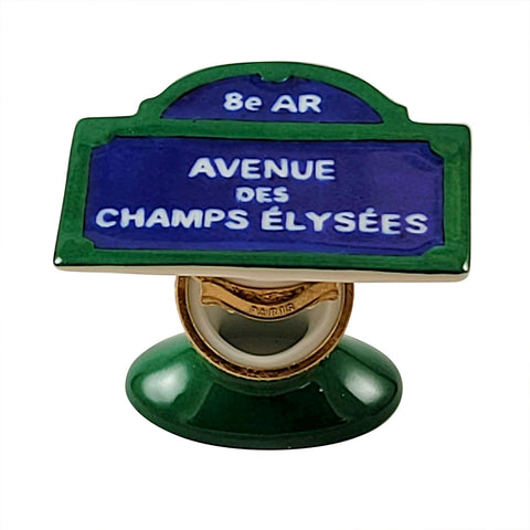 Champs Elysee Street Sign Paris Porcelain Limoges France Paris monuments Limoges Box Travel French Trinket Box