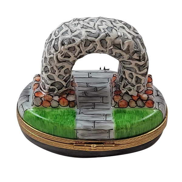 ANTLER ARCH - JACKSON HOLE, WY Porcelain Limoges travel united states French Trinket Box