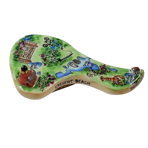 Block island Rhode Island w Orb Porcelain Limoges limoges boxes French Trinket Box