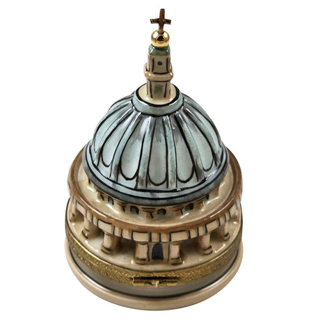 St Paul's Cathedral Porcelain Limoges monuments united states religion christian French Trinket Box
