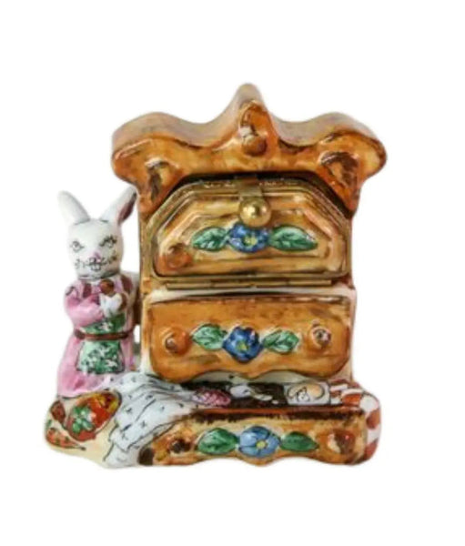 Rabbit Dresser Porcelain Limoges mice rabbit limoges boxes French Trinket Box