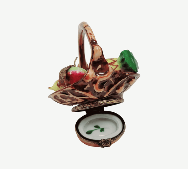 Rare Fruit Basket Limoges Box Porcelain Limoges Fruit Basket French Trinket Box