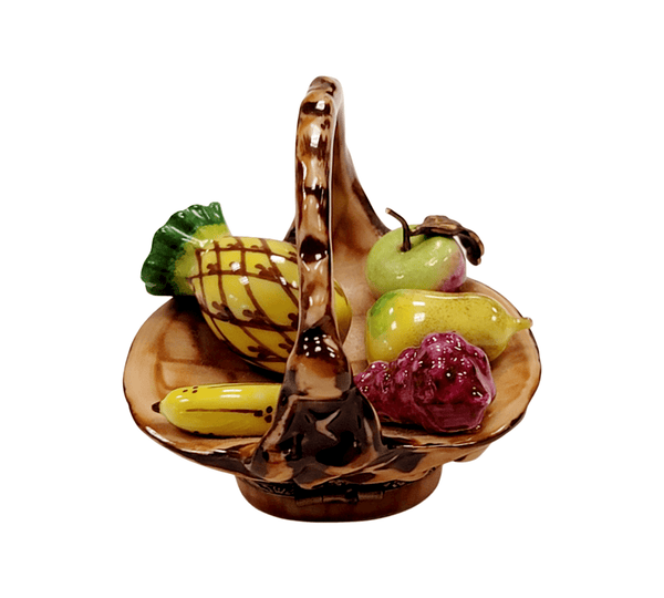 Rare Fruit Basket Limoges Box Porcelain Limoges Fruit Basket French Trinket Box