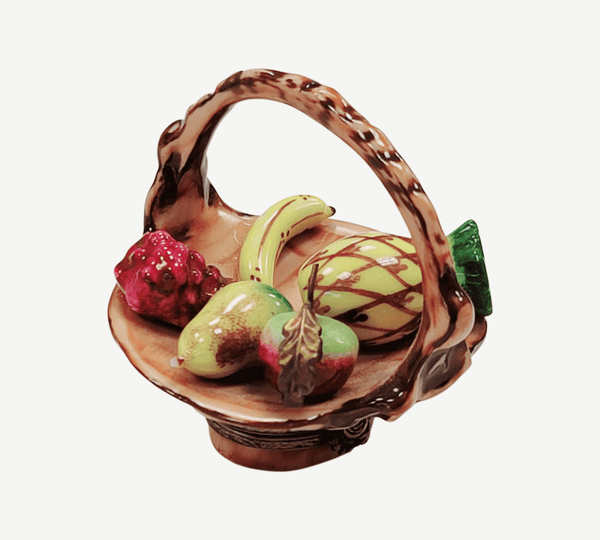 Rare Fruit Basket Limoges Box Porcelain Limoges Fruit Basket French Trinket Box
