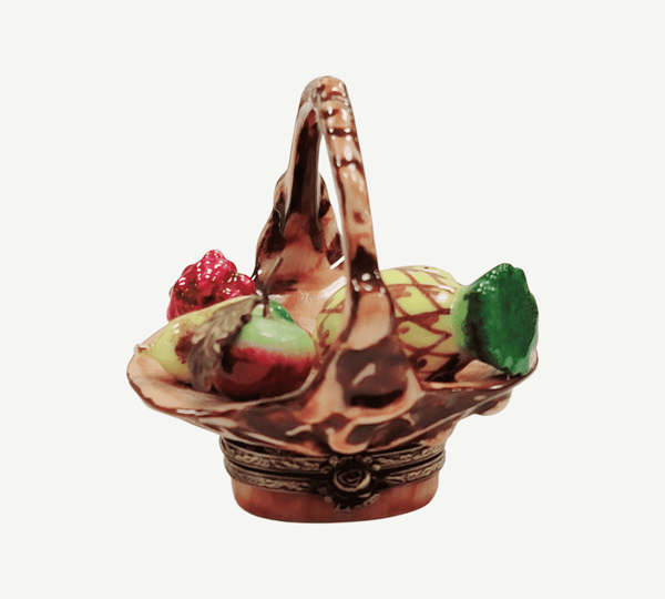 Rare Fruit Basket Limoges Box Porcelain Limoges Fruit Basket French Trinket Box