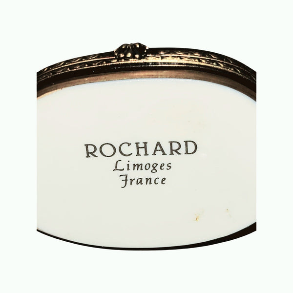 Rare Gold Cobalt Buddha Box Porcelain Limoges religious spiritual travel myth French Trinket Box