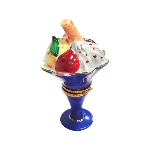 Rare Limoges Ice Cream Masterpiece Porcelain Limoges Dessert French Trinket Box