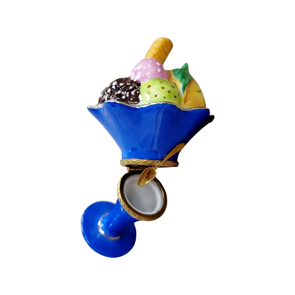 Rare Limoges Ice Cream Masterpiece Porcelain Limoges Dessert French Trinket Box