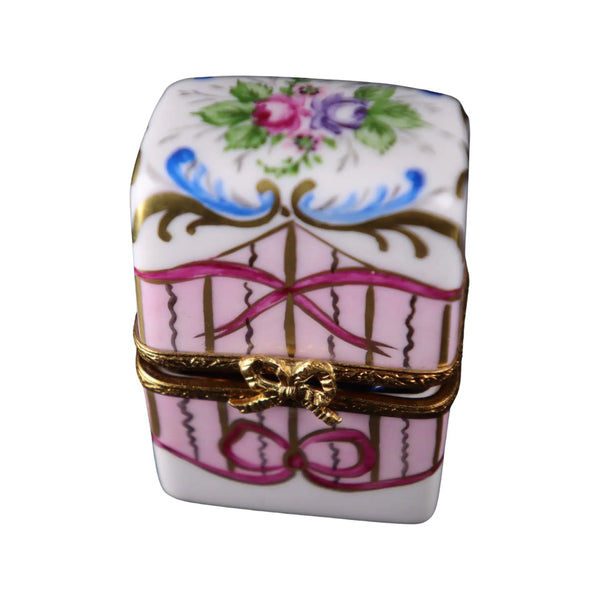 Rectangle w 2 Perfume Bottle Porcelain Limoges Perfume French Trinket Box