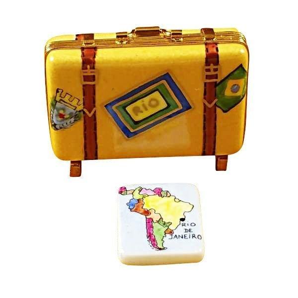 Rio Suitcase Porcelain Limoges travel French Trinket Box