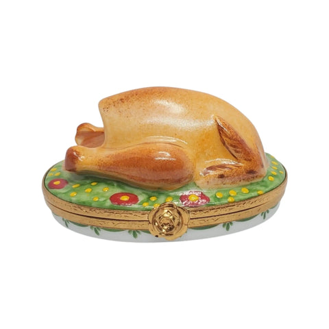 Roast Thanksgiving Turkey Porcelain Limoges Thanksgiving Food French Trinket Box
