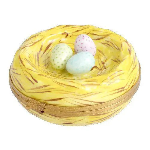 Robin Bird Nest Porcelain Limoges birds bird French Trinket Box