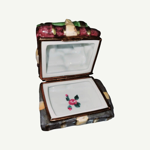 Rose Wrapped Book Limoges Box Porcelain Limoges Love Flowers French Trinket Box