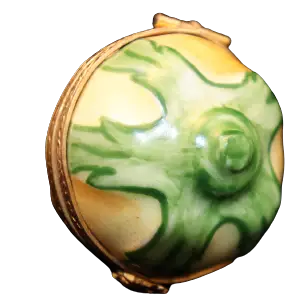 Rose bud: Garden Yellow Porcelain Limoges flowers garden French Trinket Box