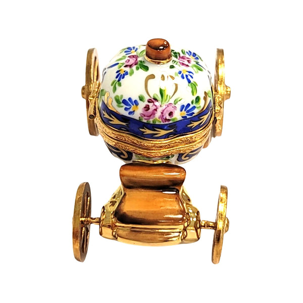 Royal Coach with Regal Couple Porcelain Limoges LIMOGES BOXES baby kids book French Trinket Box