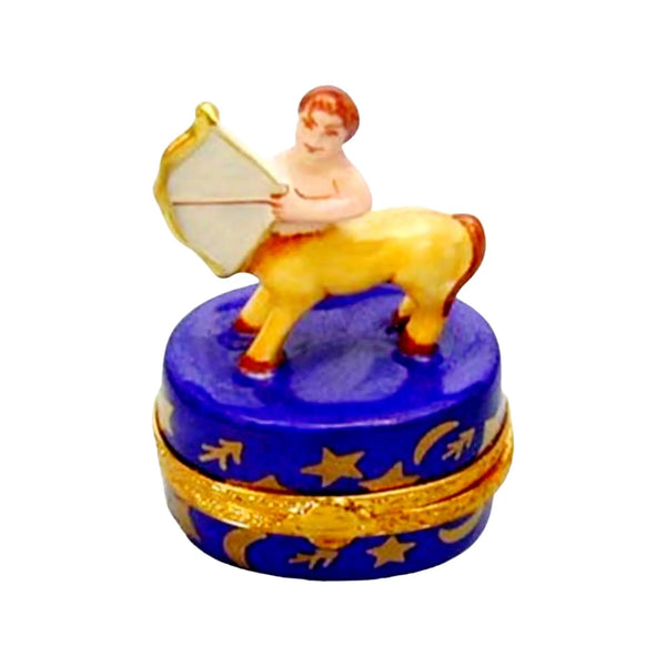 Sagittarius Zodiac Porcelain Limoges birthday myth French Trinket Box