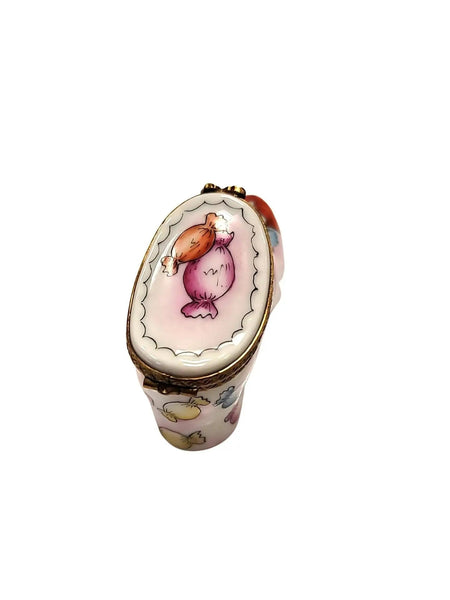 Santa Boot Candy Porcelain Box Porcelain Limoges Santa Shoes French Trinket Box