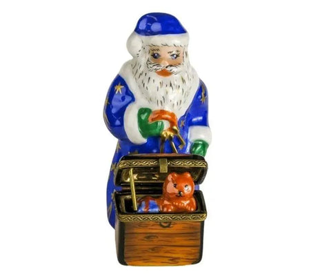 Santa Toybox Radko Porcelain Limoges santa christmas French Trinket Box