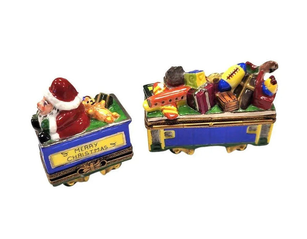Santa Train Limoges Box Delight Porcelain Limoges Santa French Trinket Box