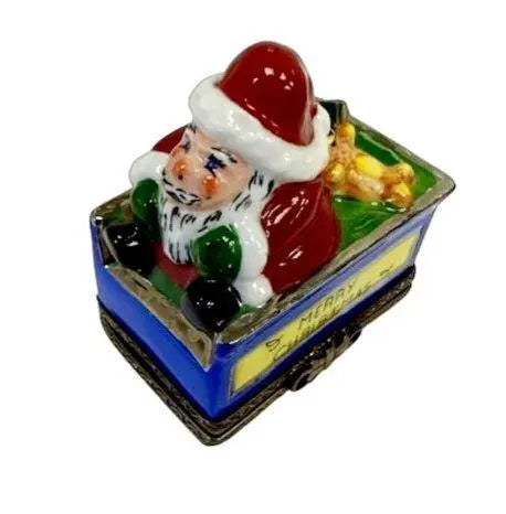 Santa Train Limoges Box Delight Porcelain Limoges Santa French Trinket Box