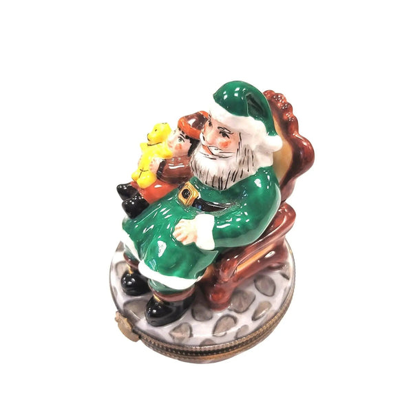 Santa and Child Limoges Box Porcelain Limoges Santa LIMOGES BOXES French Trinket Box
