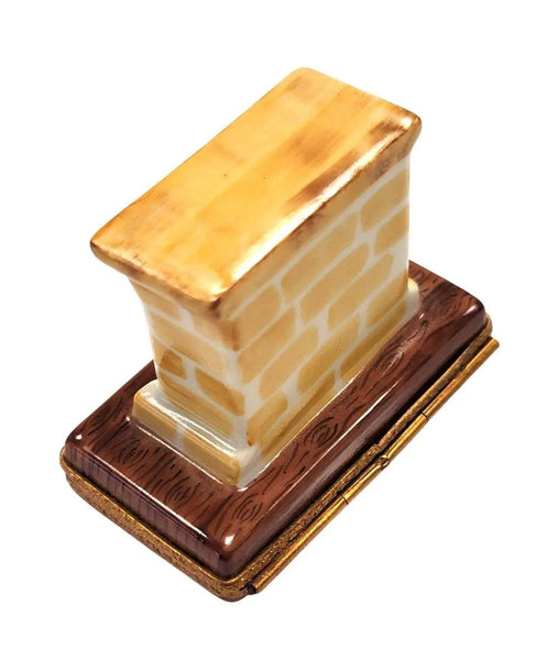 Santa in Cozy Fireplace Porcelain Limoges santa christmas xmas French Trinket Box