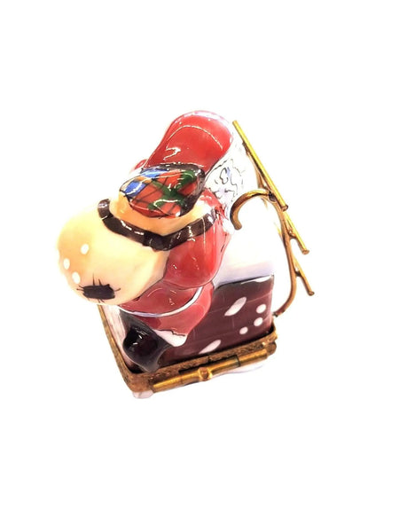 Santa on Chimney Limoges Box Porcelain Limoges santa christmas French Trinket Box