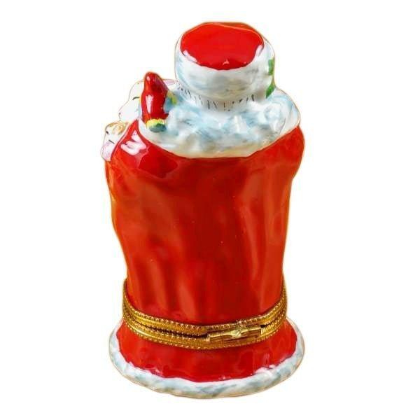 Santa with Animals Porcelain Limoges Santa French Trinket Box