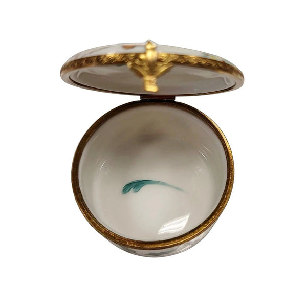 Santa's Joyful Gift Delivery Box Porcelain Limoges xmas theme christmas figurine LIMOGES BOXES santa French Trinket Box