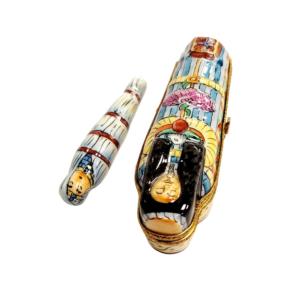 Sarcophagus Mystique Limoges Box Porcelain Limoges travel French Trinket Box