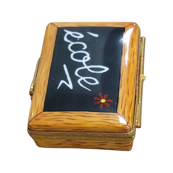 Charming School Chalk Board Box Porcelain Limoges professional kids baby French Trinket Box
