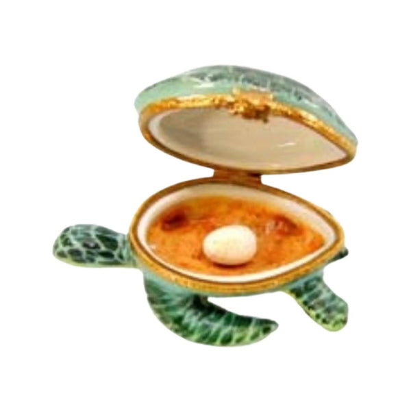 Sea Turtle Porcelain Limoges frogs turtles French Trinket Box