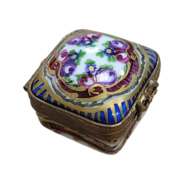 Sevre Roses Porcelain Pill Box Porcelain Limoges LIMOGES BOXES traditional French Trinket Box