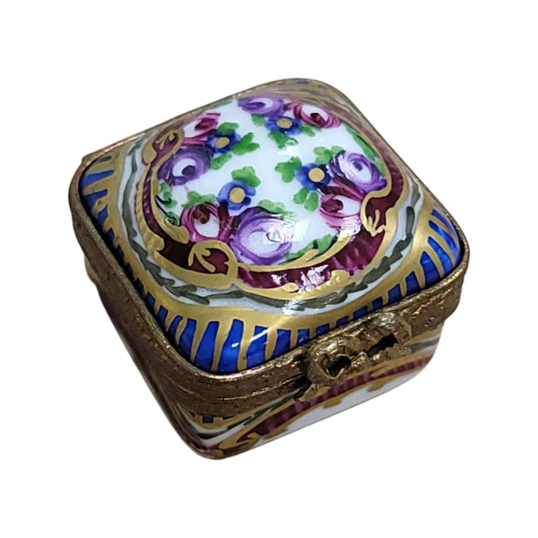 Sevre Roses Porcelain Pill Box Porcelain Limoges LIMOGES BOXES traditional French Trinket Box