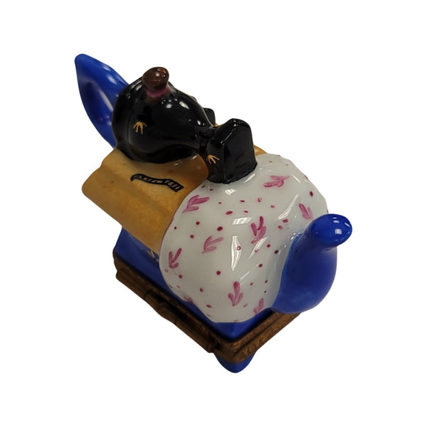 Sewing Machine Teapot Delight Porcelain Limoges Home China French Trinket Box