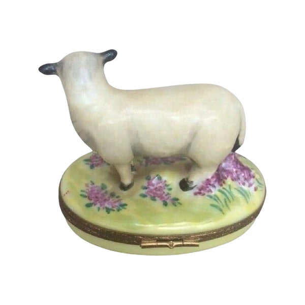 Sheep Porcelain Limoges farm animals French Trinket Box