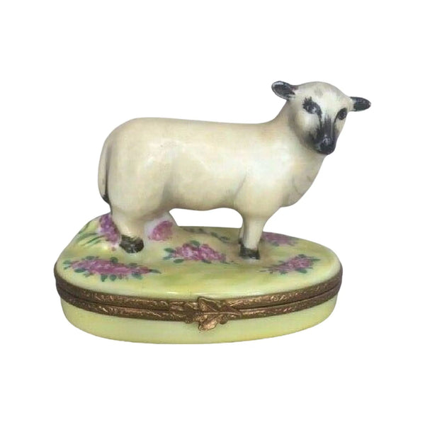 Sheep Porcelain Limoges farm animals French Trinket Box