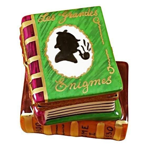 Sherlock Holmes Book Porcelain Limoges book professional French Trinket Box