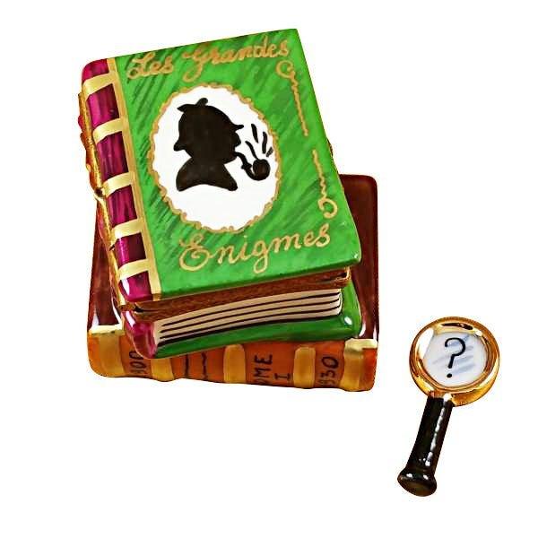 Sherlock Holmes Book Porcelain Limoges book professional French Trinket Box