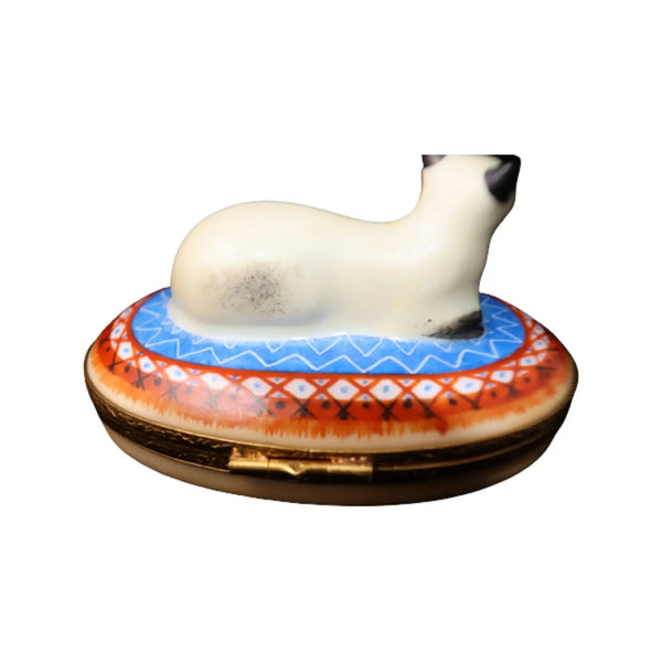 Siamese Cat Porcelain Limoges Cat cats French Trinket Box