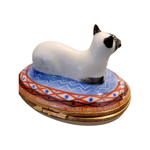 Siamese Cat Porcelain Limoges Cat cats French Trinket Box