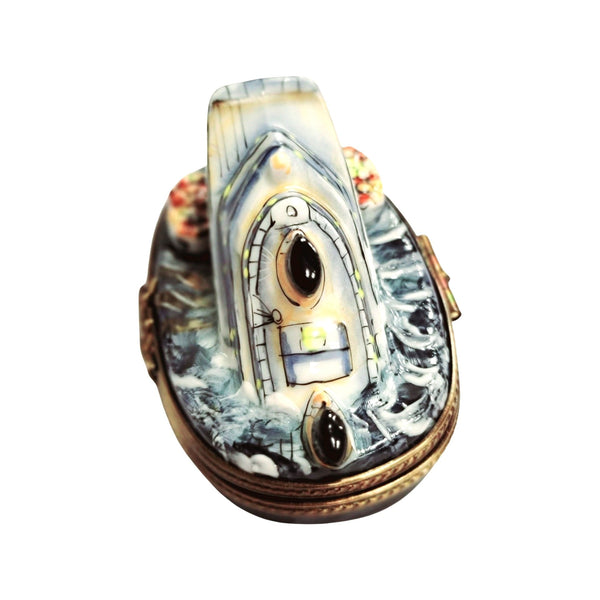 Sinking Titanic Porcelain Figurine Porcelain Limoges vehicle French Trinket Box