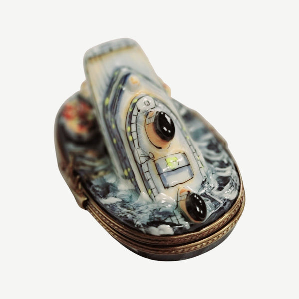 Sinking Titanic Porcelain Figurine Porcelain Limoges vehicle French Trinket Box