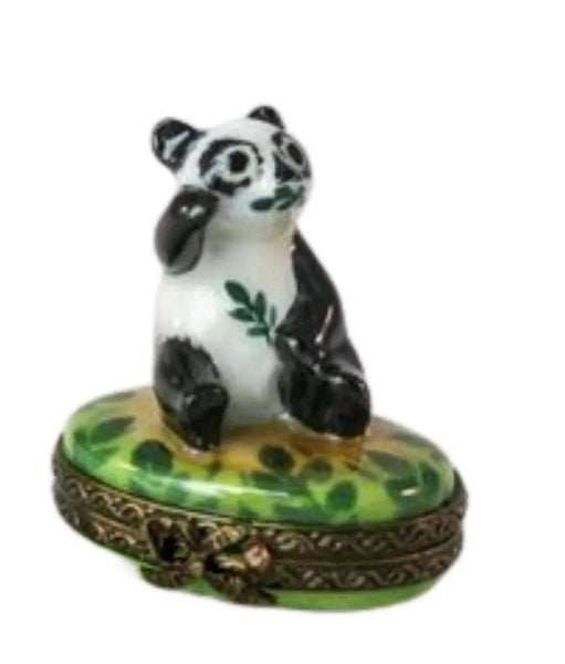 Small Panda Bear Porcelain Limoges bear limoges boxes French Trinket Box