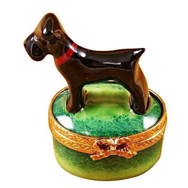 Small Scottie limoges box Porcelain Limoges French Trinket Box