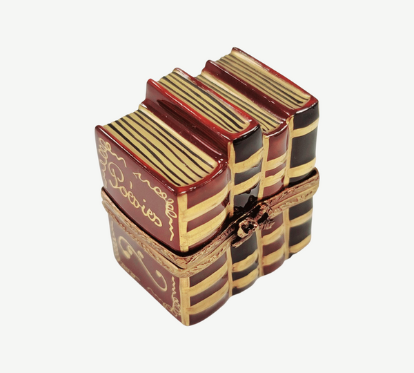 Stack of Poems Limoges Box Porcelain Limoges Graduation professional book books French Trinket Box