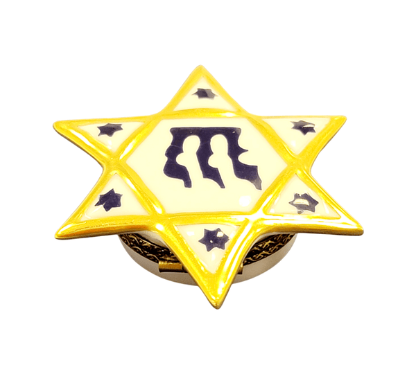 Star of David Porcelain Treasure Porcelain Limoges Religion LIMOGES BOXES jewish prayer religious dreidel French Trinket Box
