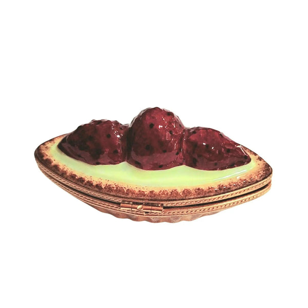 Strawberry Tart Limoges Box Porcelain Limoges Dessert French Trinket Box