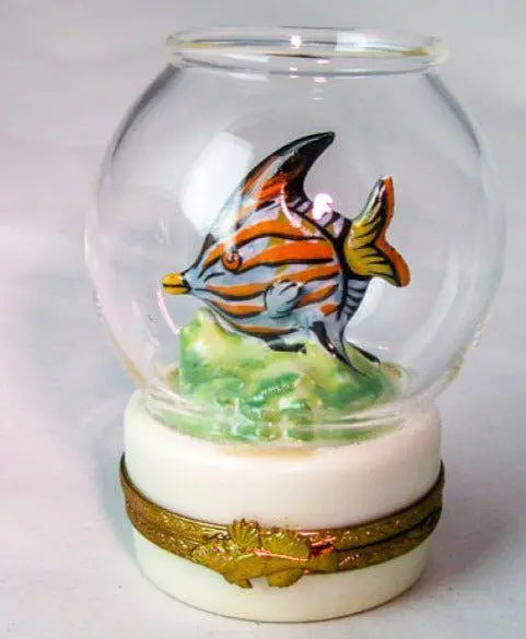 Striped Fish in Porcelain Limoges fish limoge box French Trinket Box