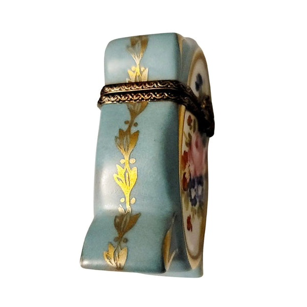 Tall Blue-White Floral Box Porcelain Limoges Limoges Imports Limoges Boxes traditional French Trinket Box